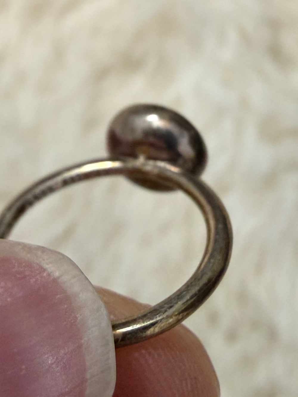 Classic White Pearl Sterling Ring - Picture 4 of 4